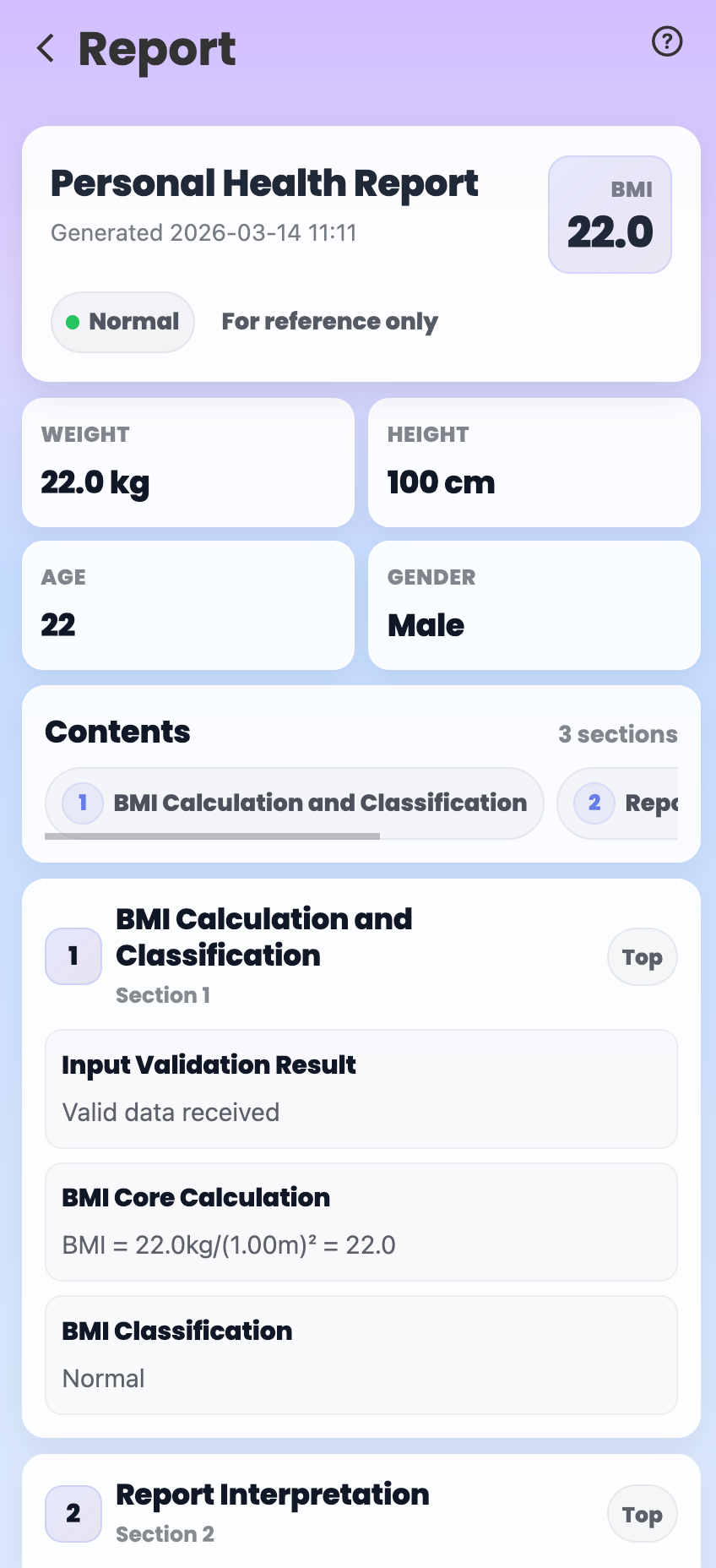 BMI Master Screenshot 2